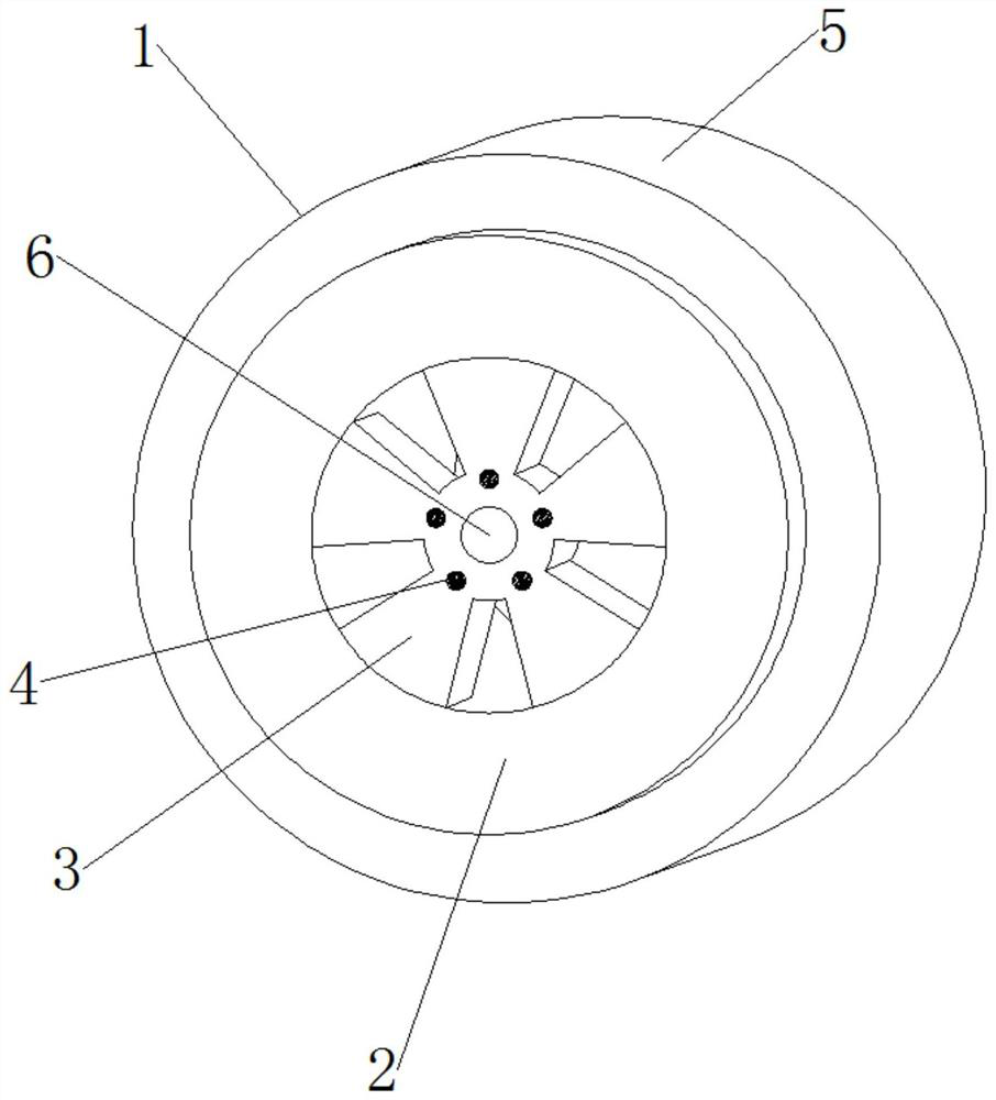 Lightweight aluminum alloy wheel of truck