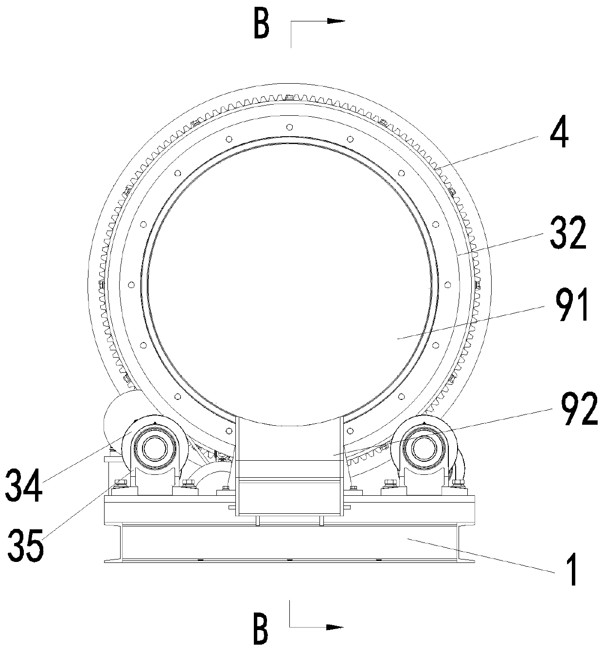 Continuous type material mixing device