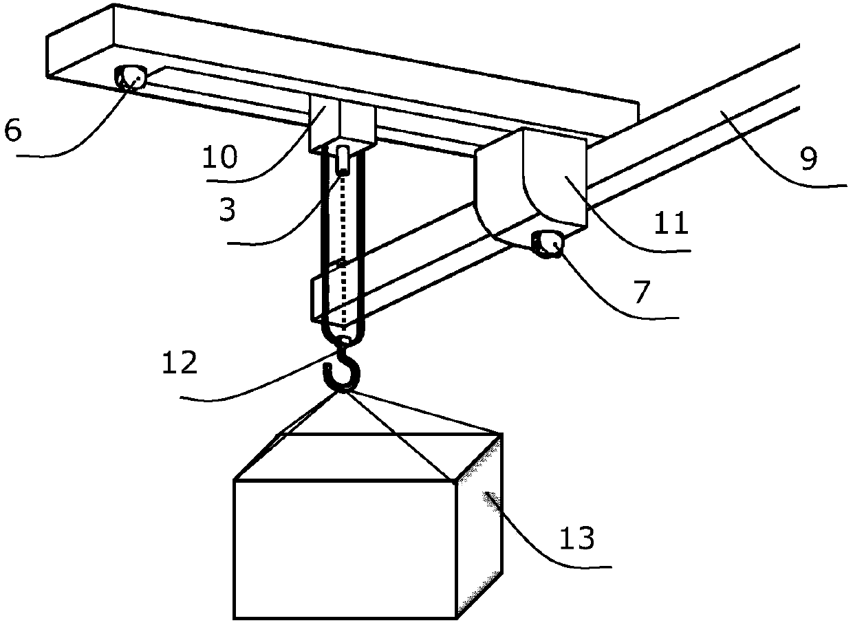 Automatic positioning imaging device for bridge crane