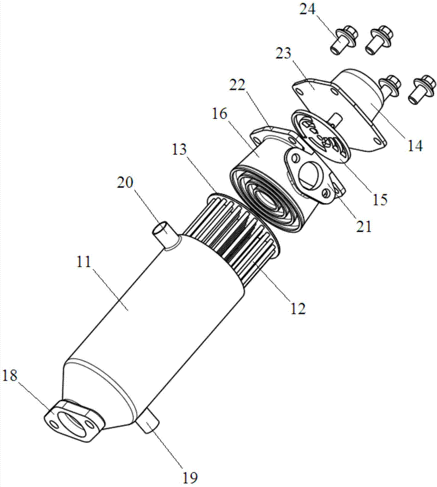 EGR (exhaust gas recirculation) cooler and engine