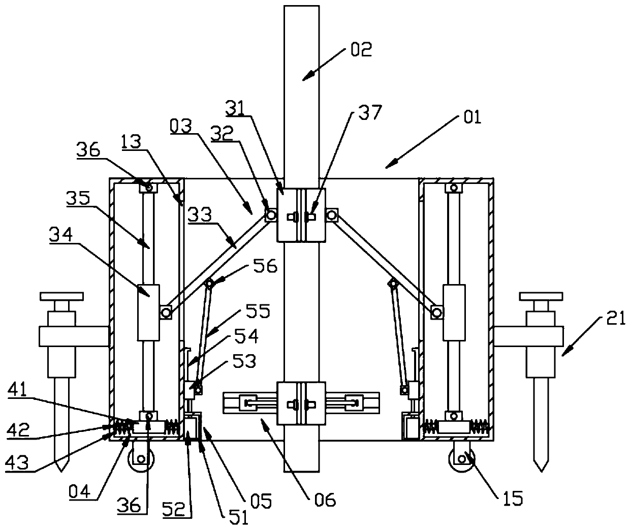 Fixing device for installation of street lamp post