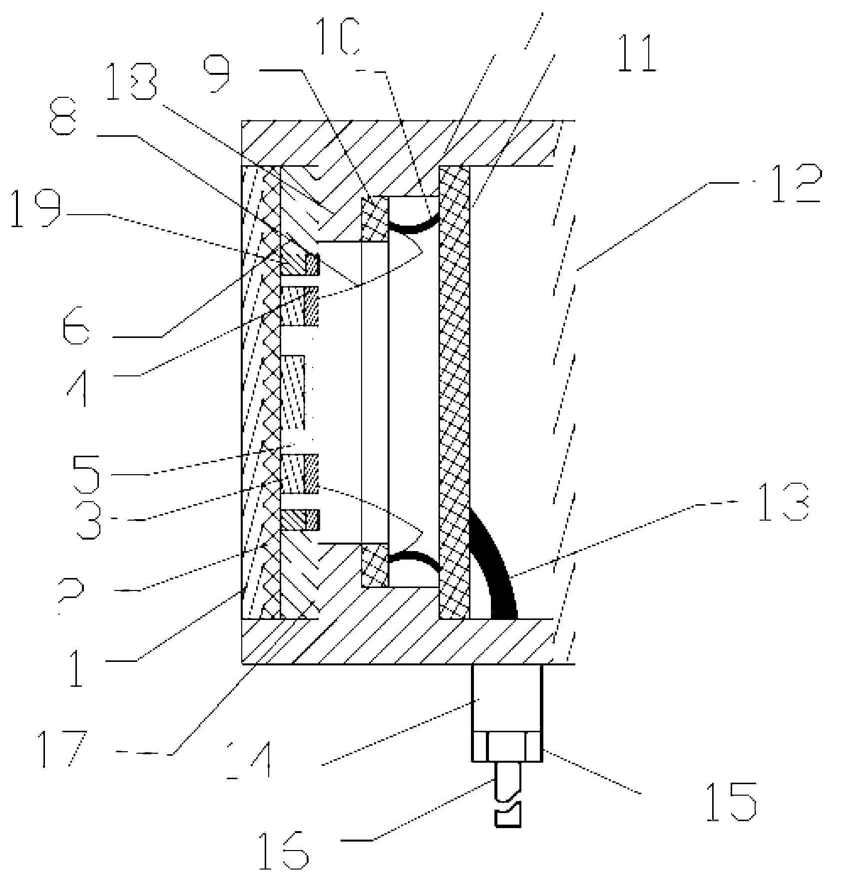 Piezoresistive high-frequency dynamic soil stress sensor and fabricating method thereof