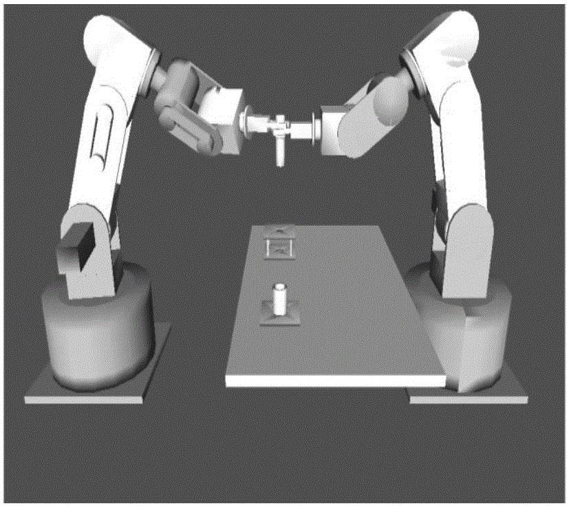 Operating method on basis of master-slave industrial robot collaboration