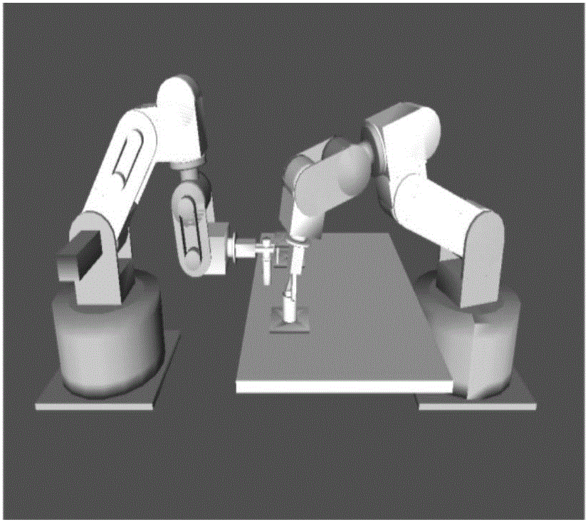Operating method on basis of master-slave industrial robot collaboration