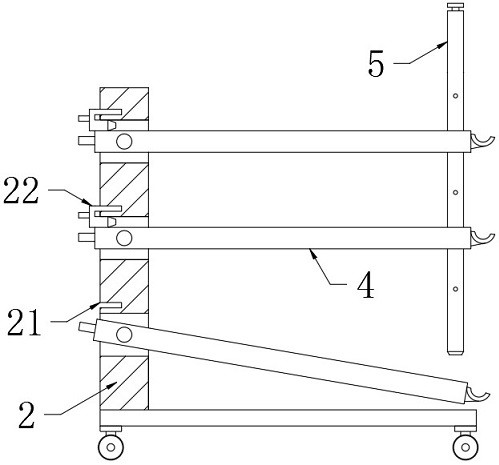 Pipeline placing rack for civil engineering