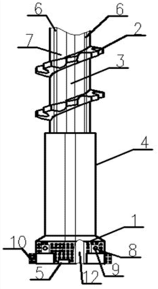 Combined down-hole hammer drilling tool and pile forming construction method thereof