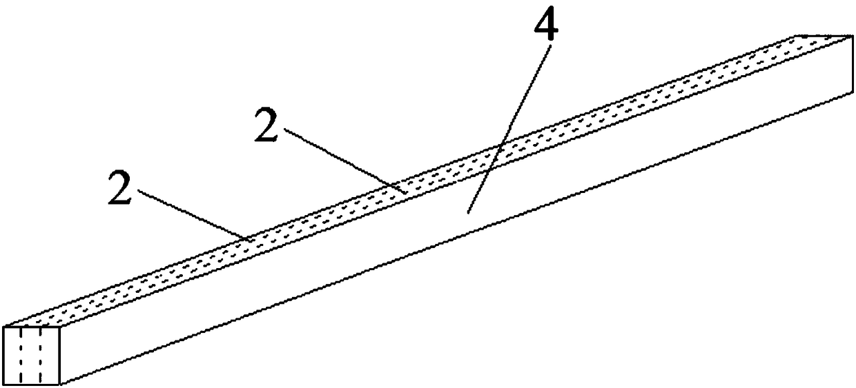 Wood composite floor base material and hot pressing device and manufacturing method thereof