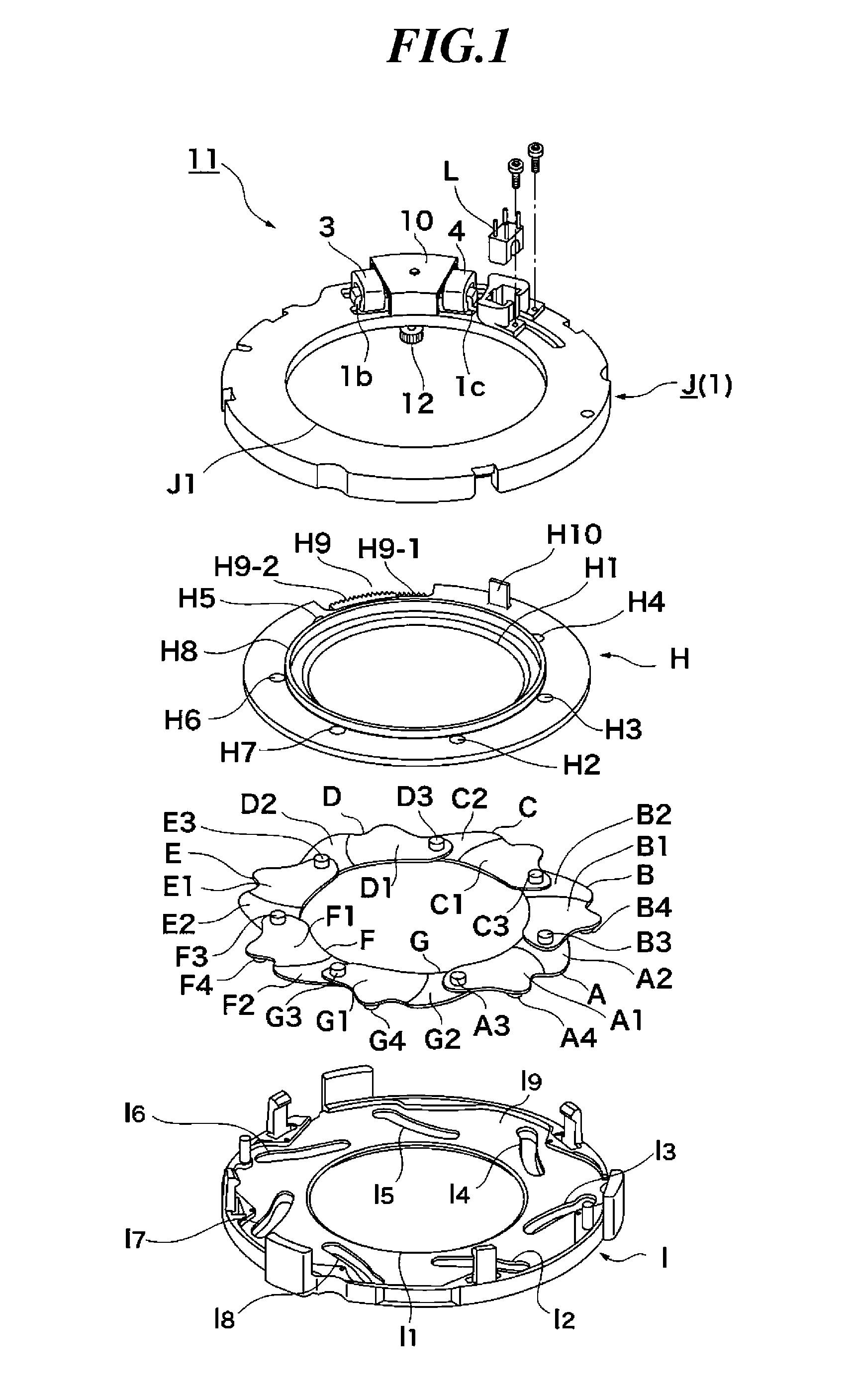 Motor having small size and high output, and light amount adjustment device equipped with the motor