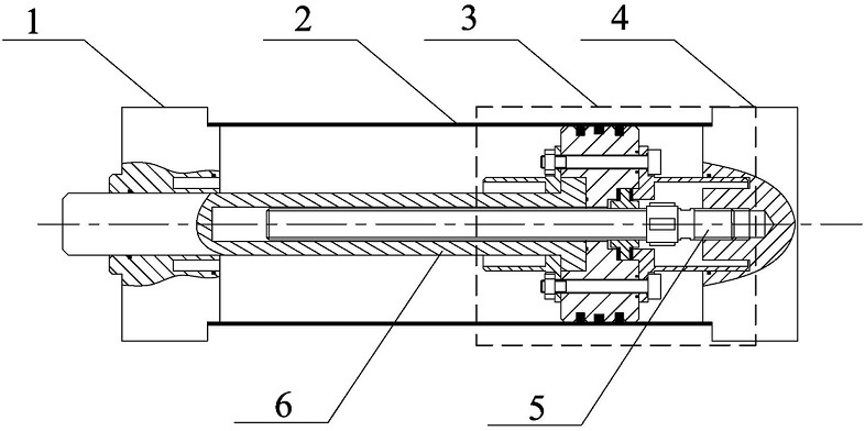 A linear locking cylinder with a built-in fixed ultrasonic screw rod