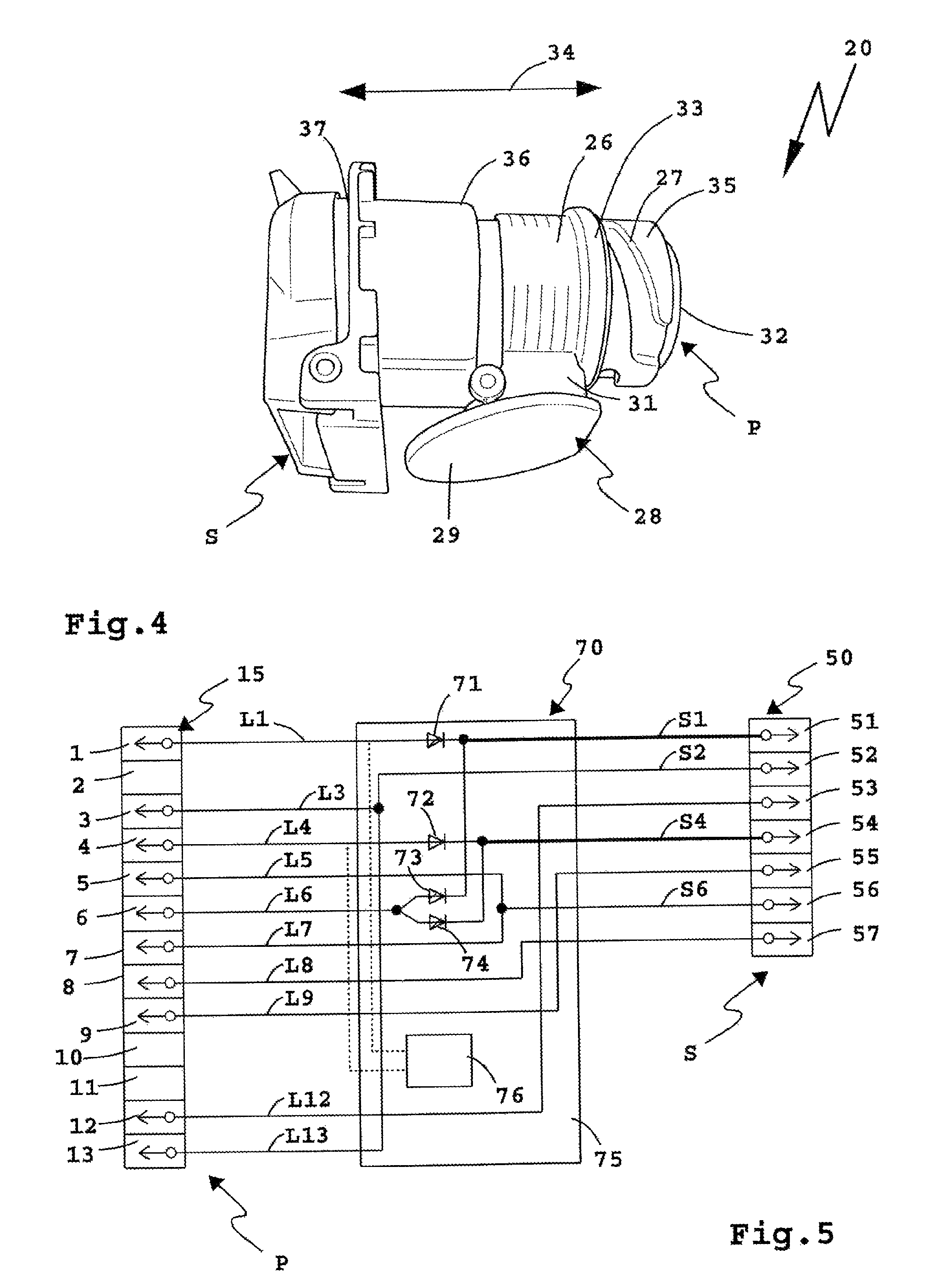 Adapter for a socket of a trailer coupling
