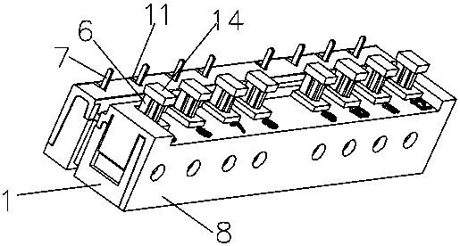 Novel weak-point press terminal block for electricity meter