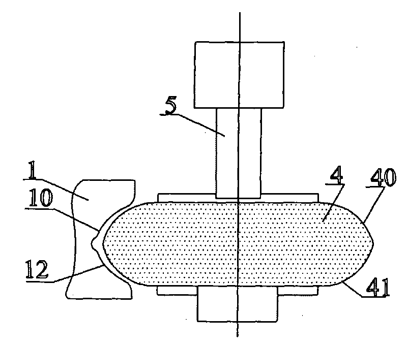 Grinding wheel dressing method used for slewing support roller path grinding