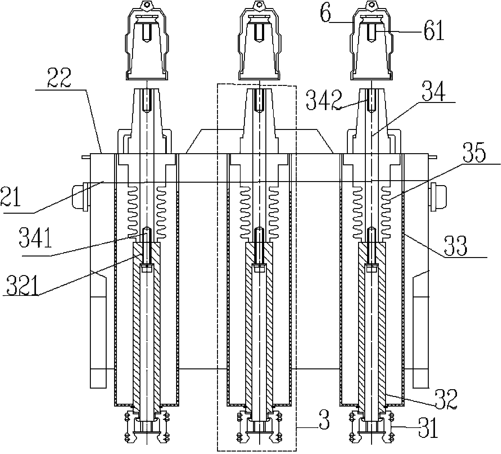 Nuclear phase device and electroscope used in cooperation with nuclear phase device