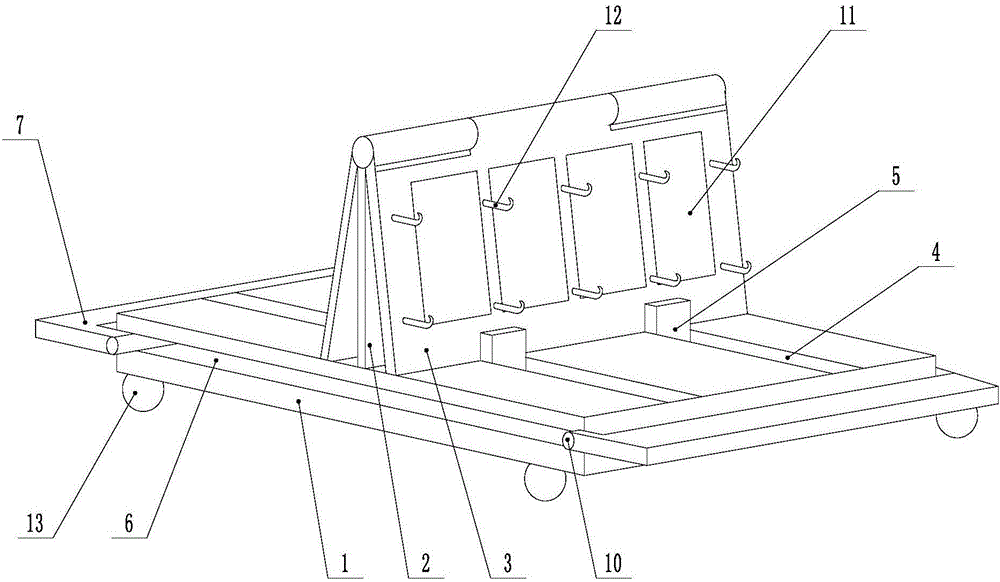 Laminated glass conveying rack applied under high temperature and high pressure conditions