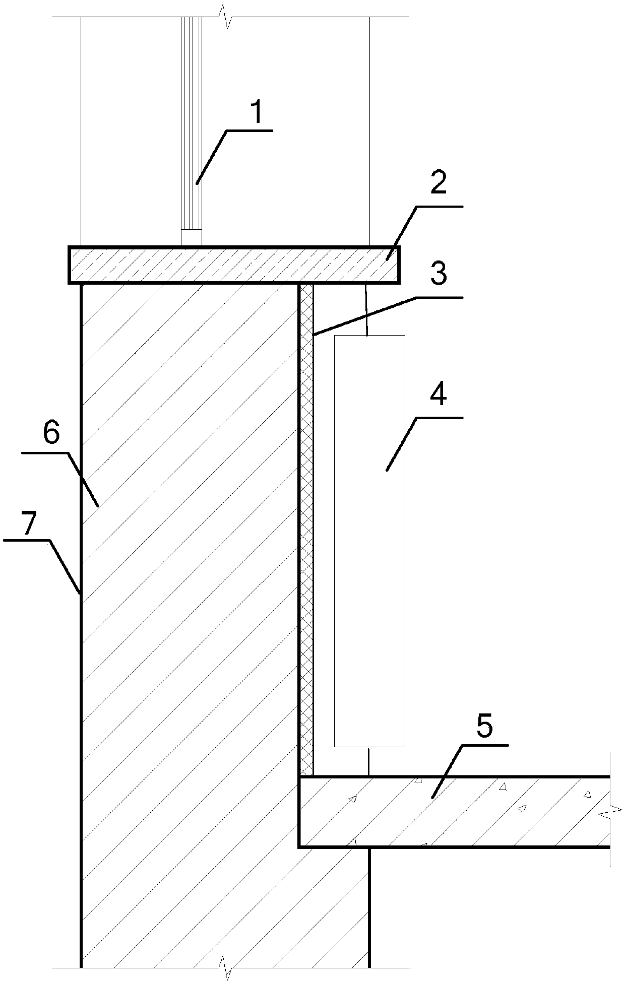 Structure capable of improving thermal performance of under-window wall and method for improving thermal performance of under-window wall