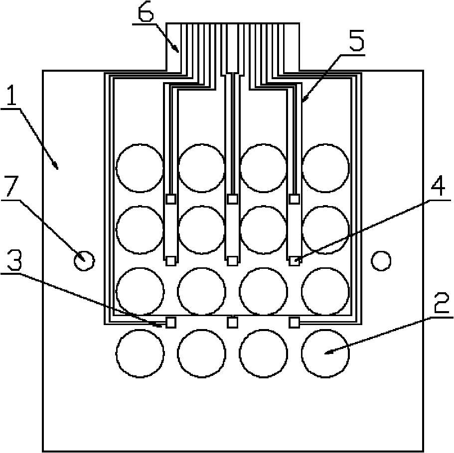 Insertion piece for measuring transient heat flow density distribution in fuel cell