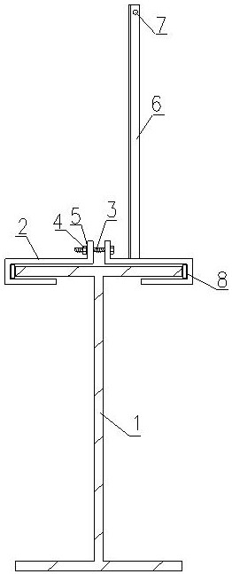 Method for tensioning safety rope on steel beam