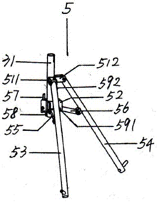 Four-link folding portable three-wheel electric vehicle