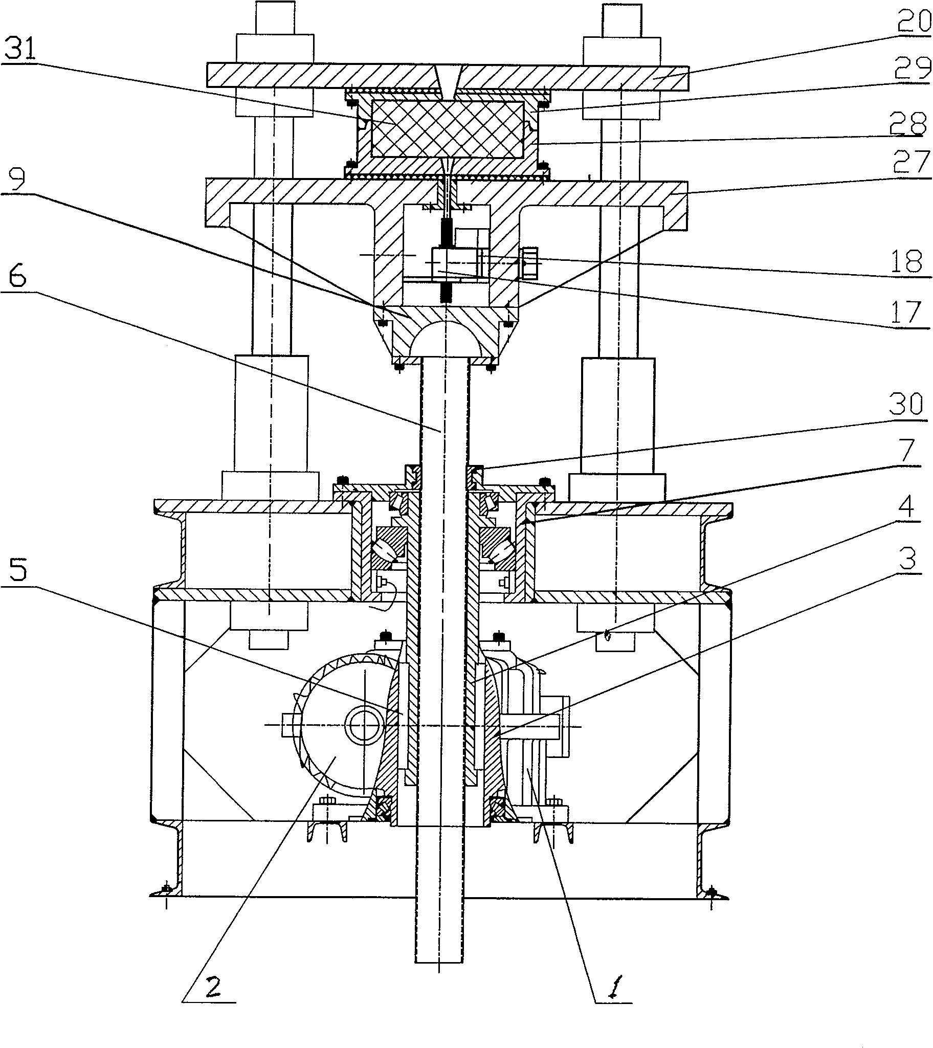 Full electrodynamic mould locking device of rubber injection machine