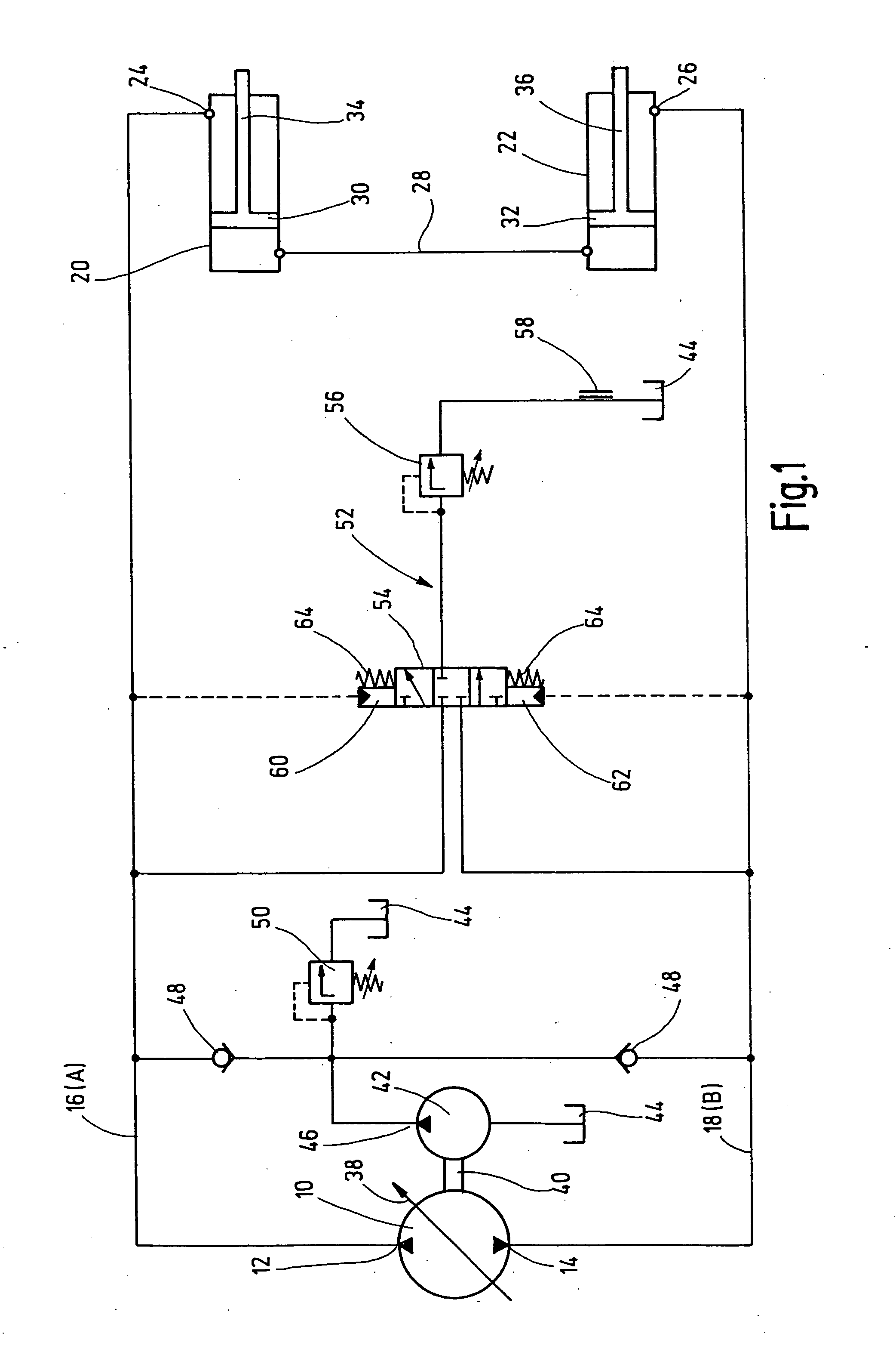 Hydraulic Drive, in Particular for Two-Cylinder Thick Matter Pumps