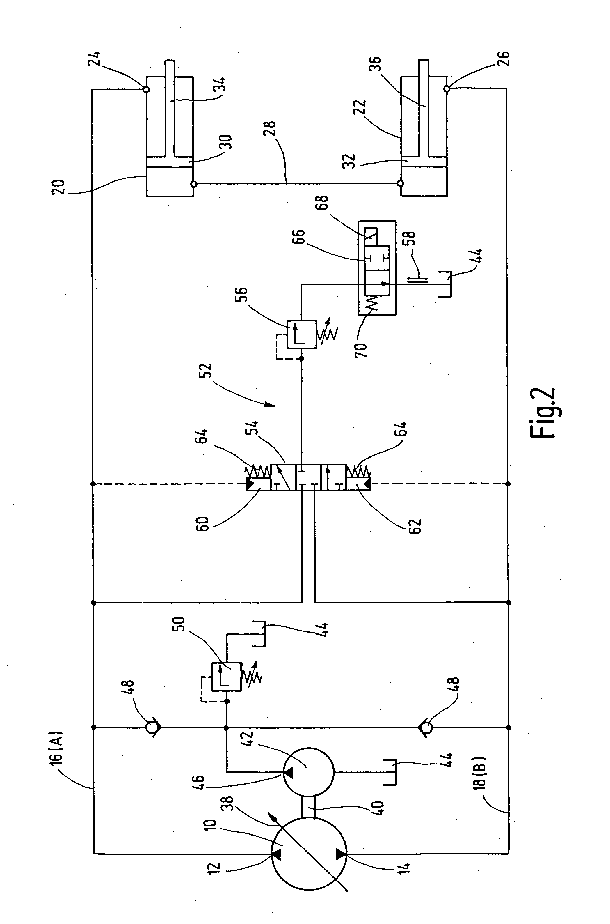 Hydraulic Drive, in Particular for Two-Cylinder Thick Matter Pumps