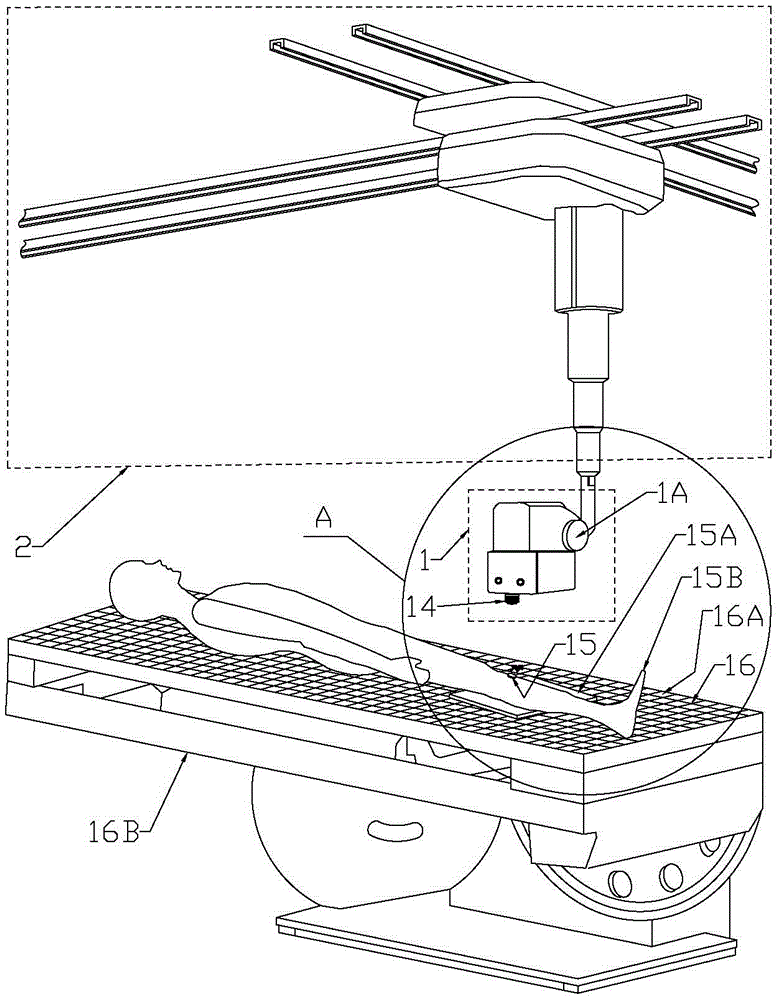 A medical x-ray machine for visual measurement, automatic tracking, positioning and photography