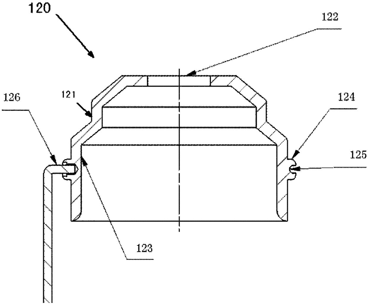 Lead-through multi-stage step-down collector