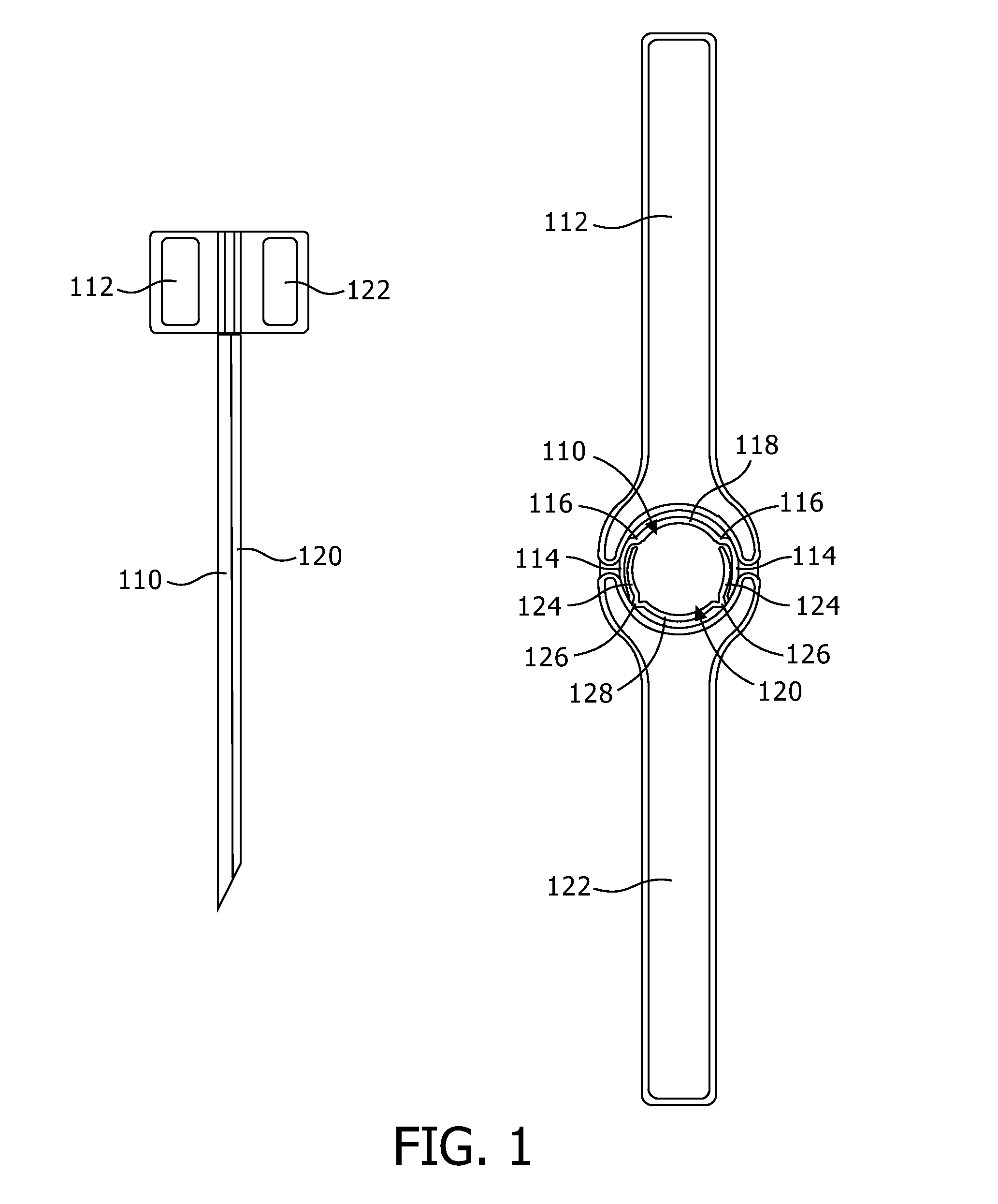 Splittable needle with fiber probe