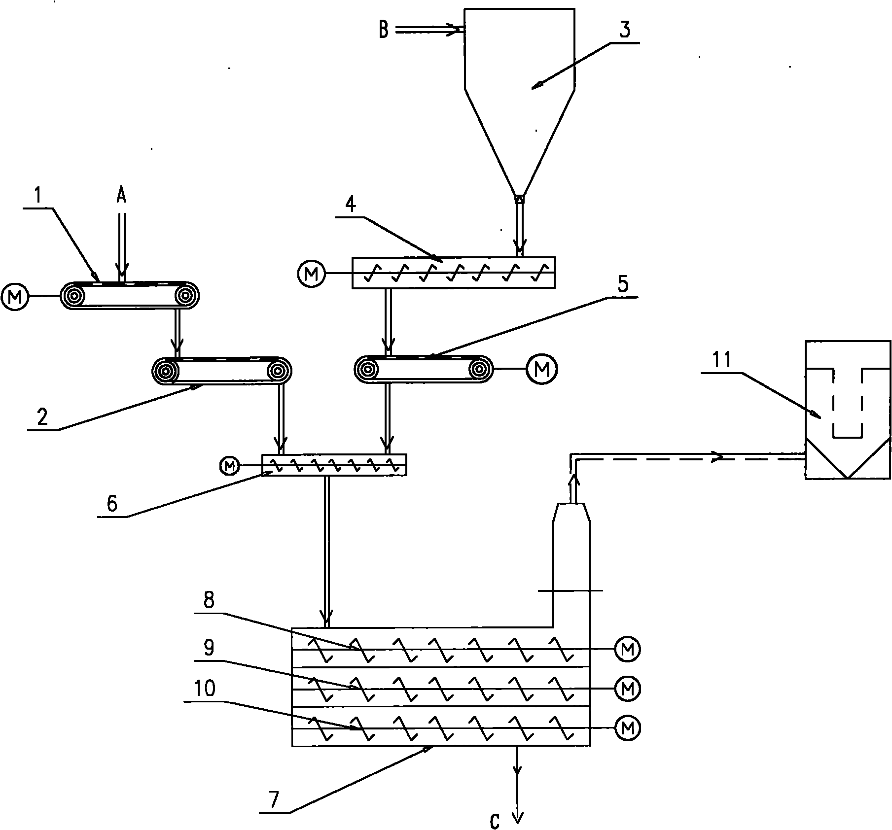 Method and device for preparing dry desulfurizing agent by using carbide slag