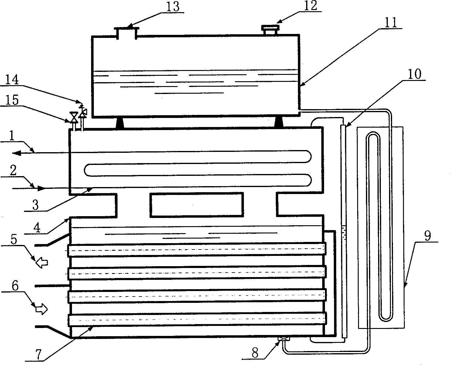 Phase-transition-liquid bathing heat exchanger