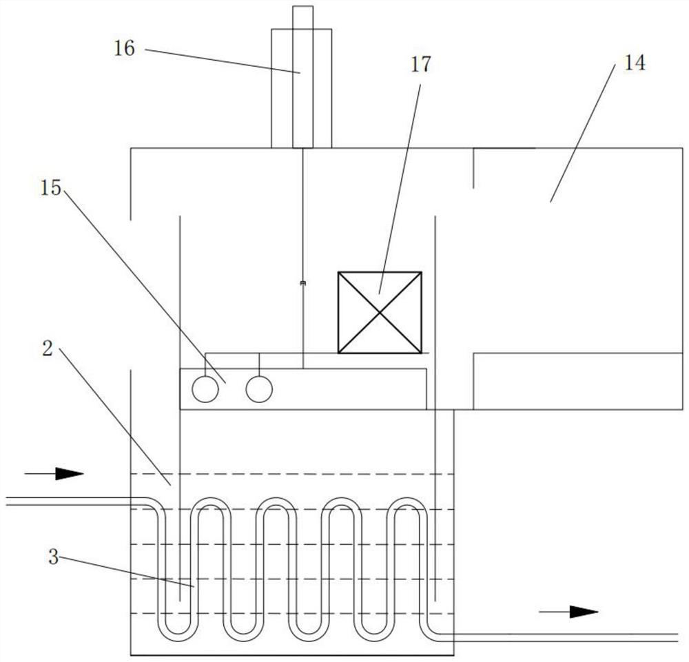 Cooling process and system for liquid quenching medium