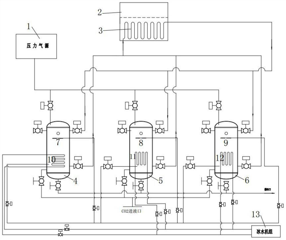 Cooling process and system for liquid quenching medium