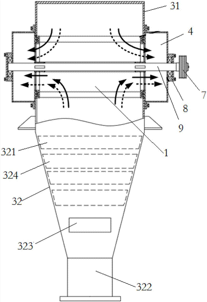 Flow field construction method and grading device used for particle grading