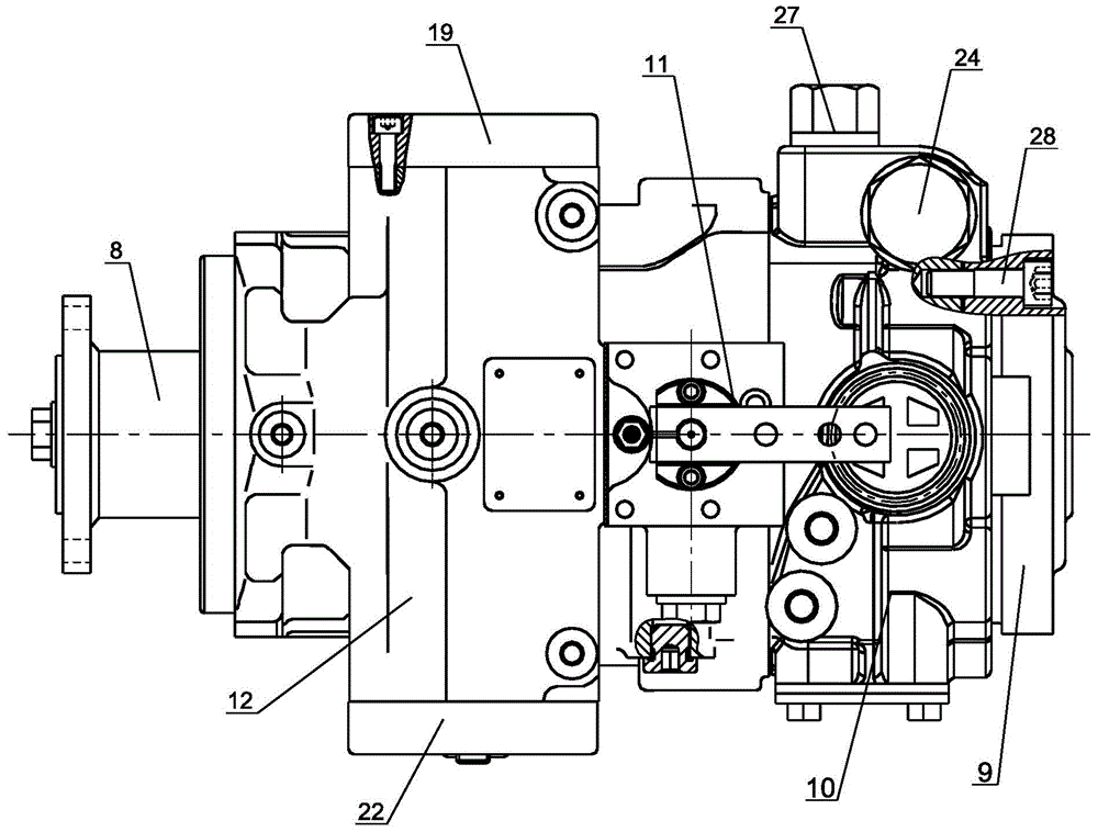 Servo control variable piston pump and control method thereof