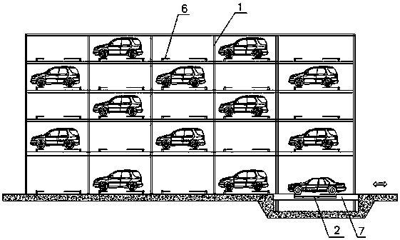 Comb-toothed type transverse storage intelligent parking device