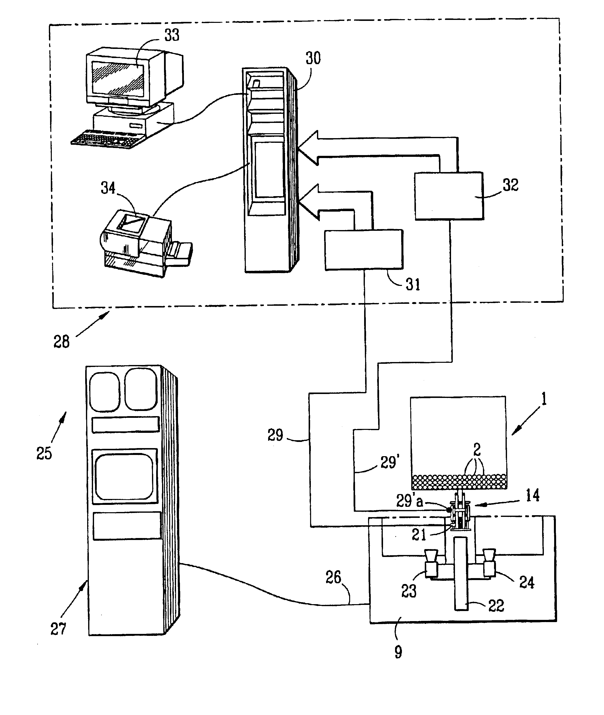 Method and device for measuring the diameter of a peripheral rod in a fuel assembly of a nuclear reactor
