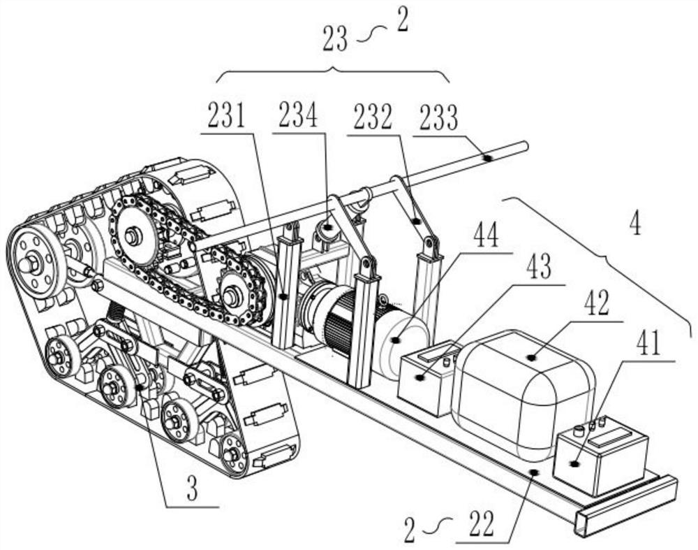 Wheel-track combined type chassis for mountainous region operation