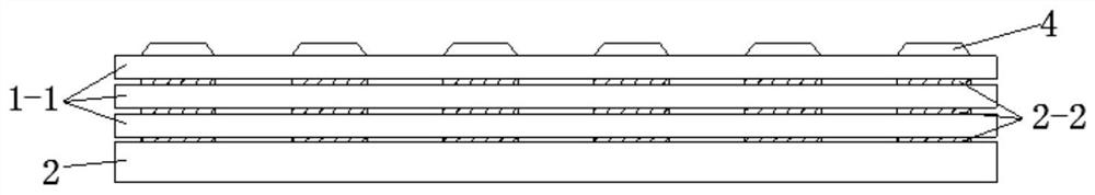 A point-laid period cushion vibration-reducing ballast bed