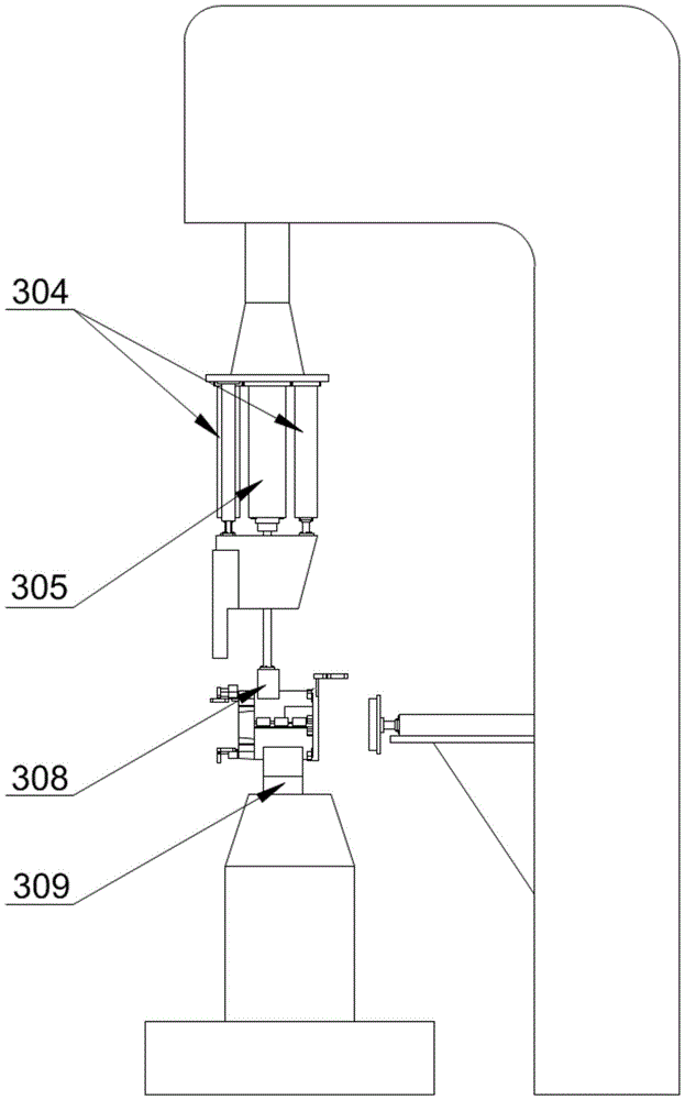 Automatic punching device for pouring riser of automobile steering gear motor shell