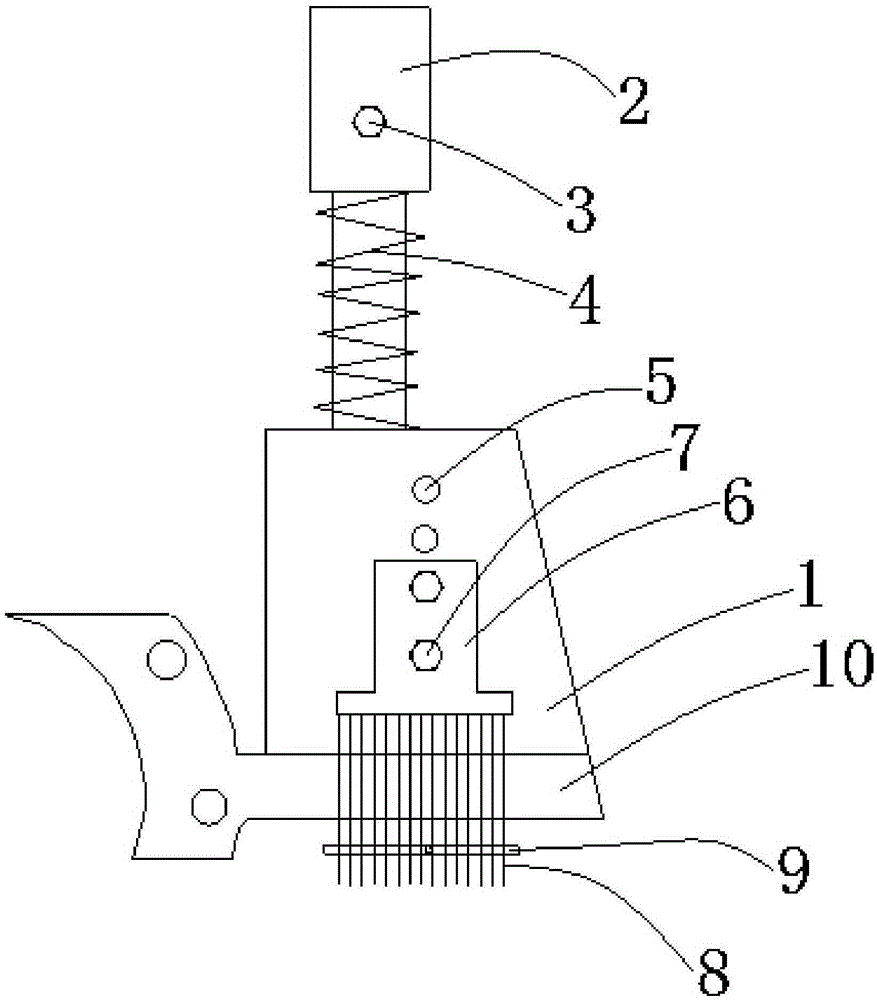 Thread clamping equipment having shockproof function and applied to hosiery production