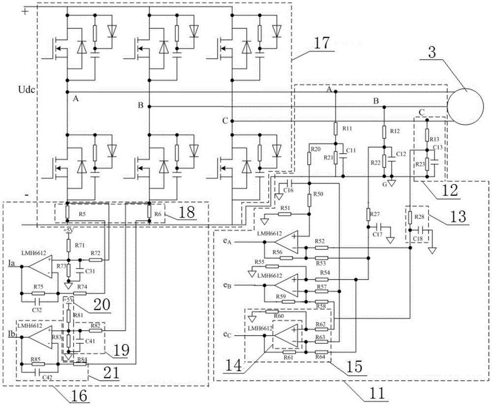 Position-sensor-free control system and control method for brushless direct current motor