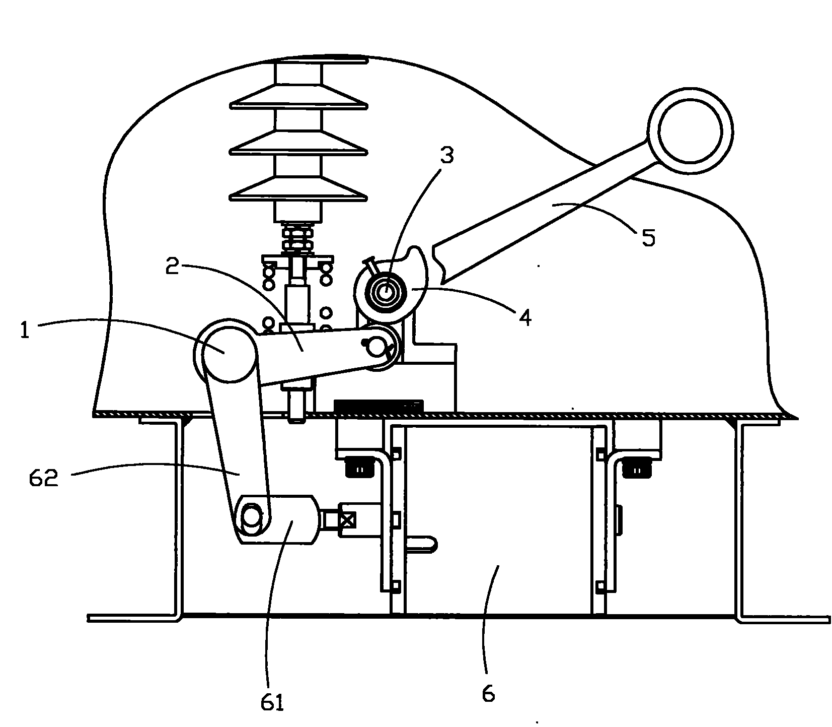 Manual brake separating mechanism for high voltage switch