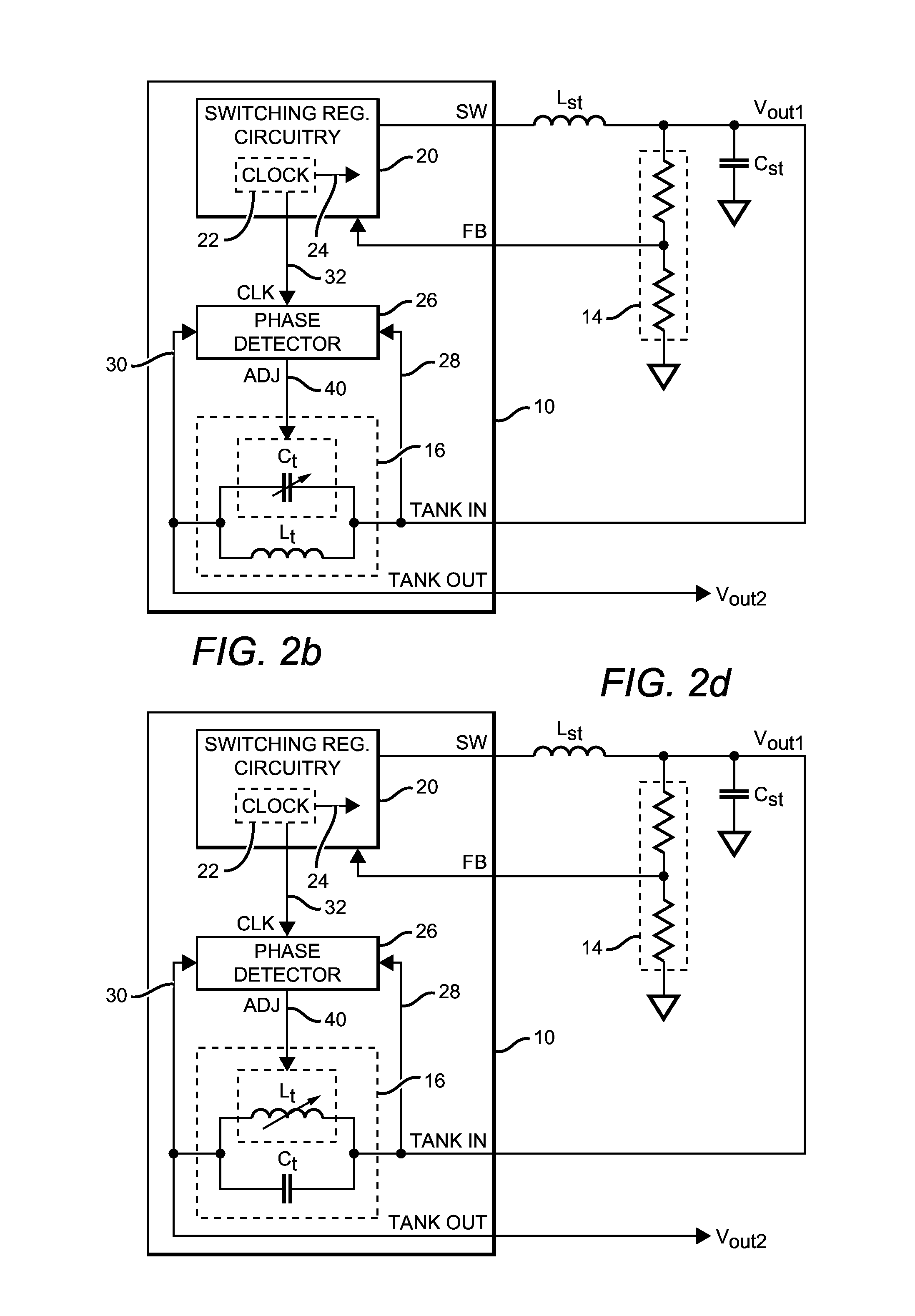 Switching regulator with integrated resonant circuit for ripple filtering