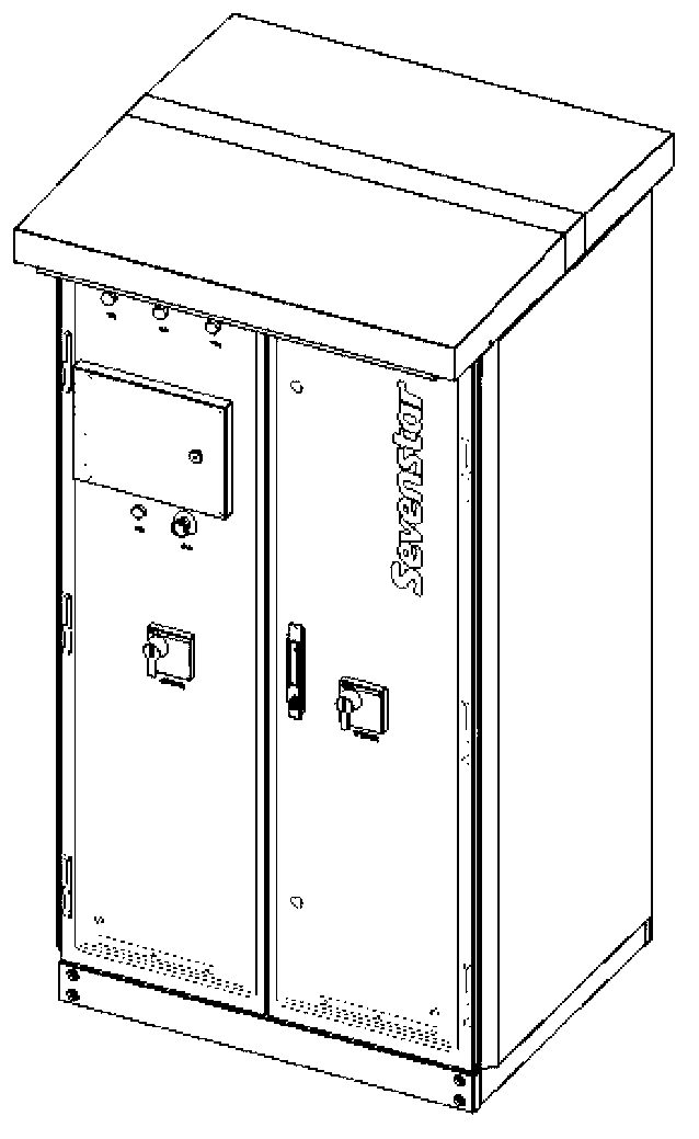 Heat radiating structure of outdoor type inverter cabinet body and outdoor type inverter cabinet body