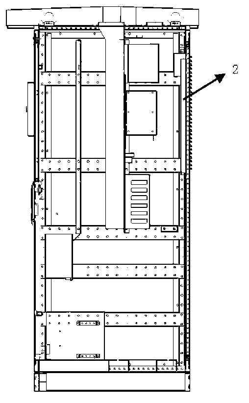 Heat radiating structure of outdoor type inverter cabinet body and outdoor type inverter cabinet body