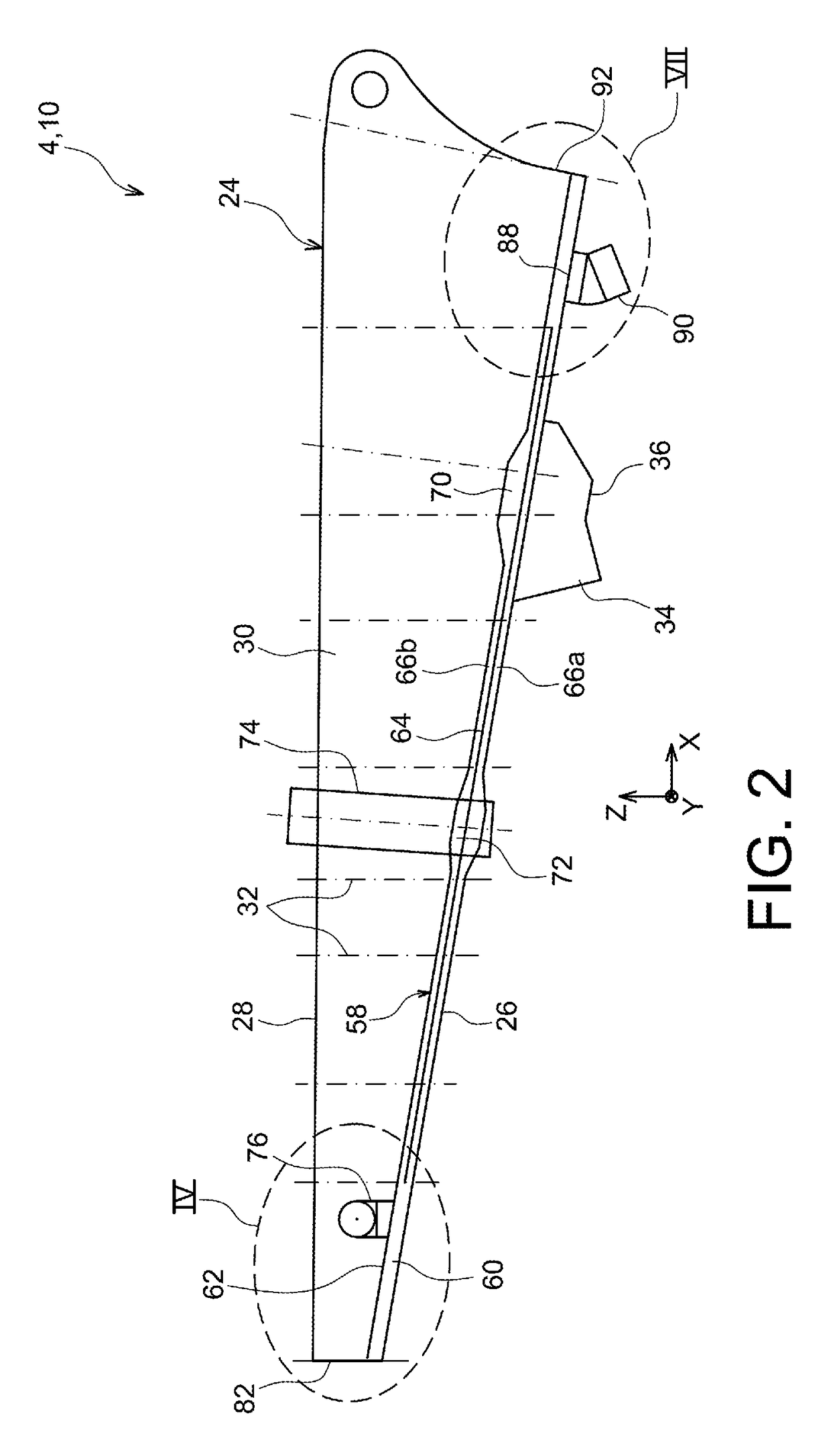 Aircraft propelling assembly including a duct forming a thermal barrier integrated in the caisson of the rigid structure of the engine mounting system