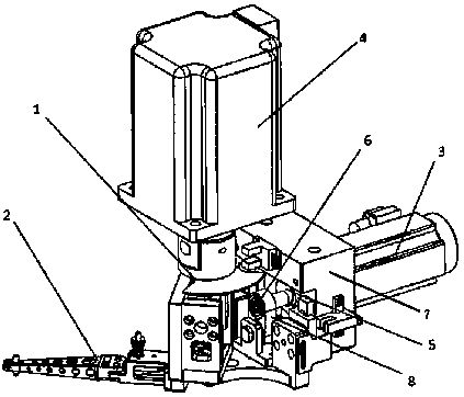 Bond head structure of 180-degree die bonder