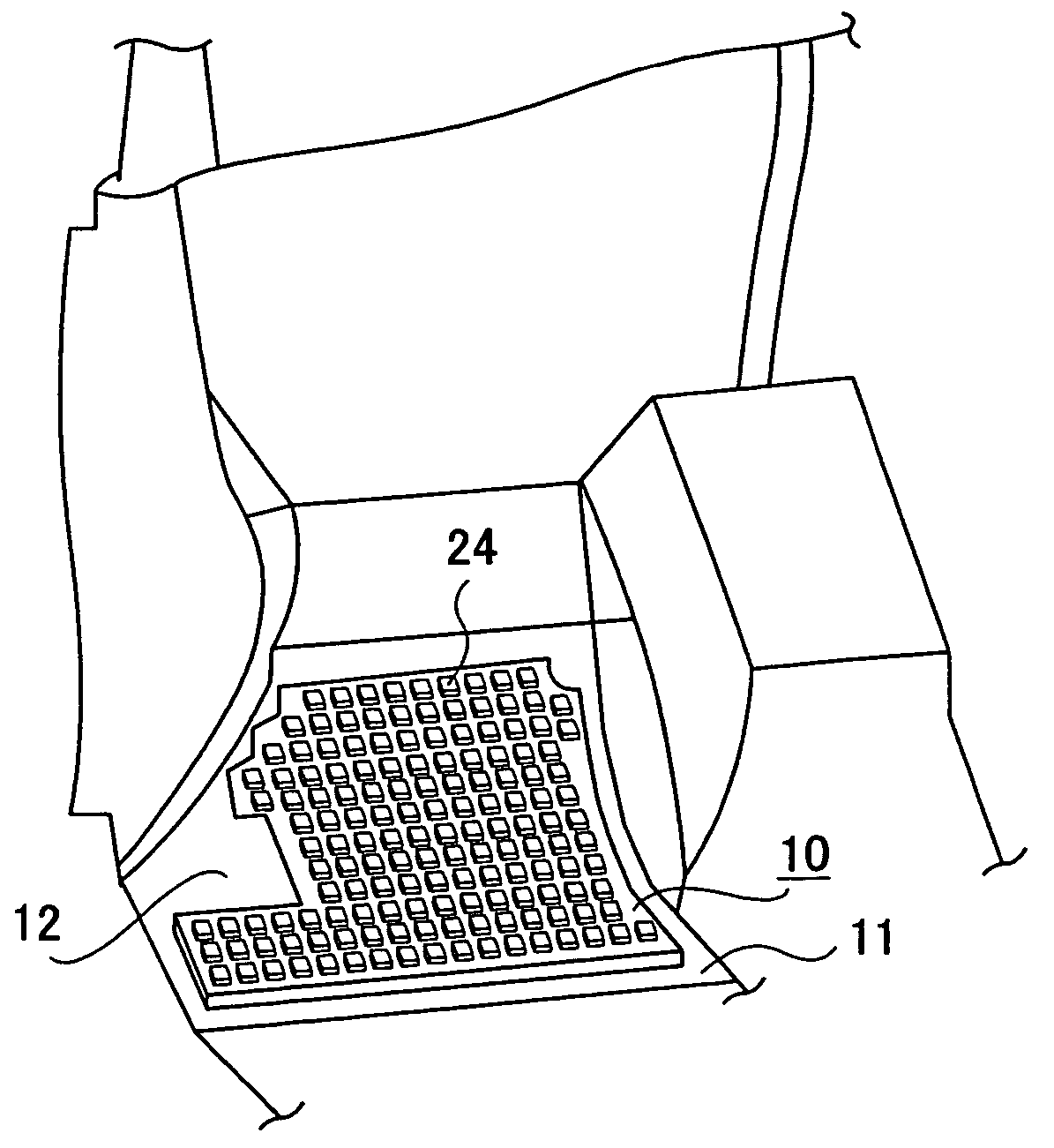 Shock absorption pad for a vehicle