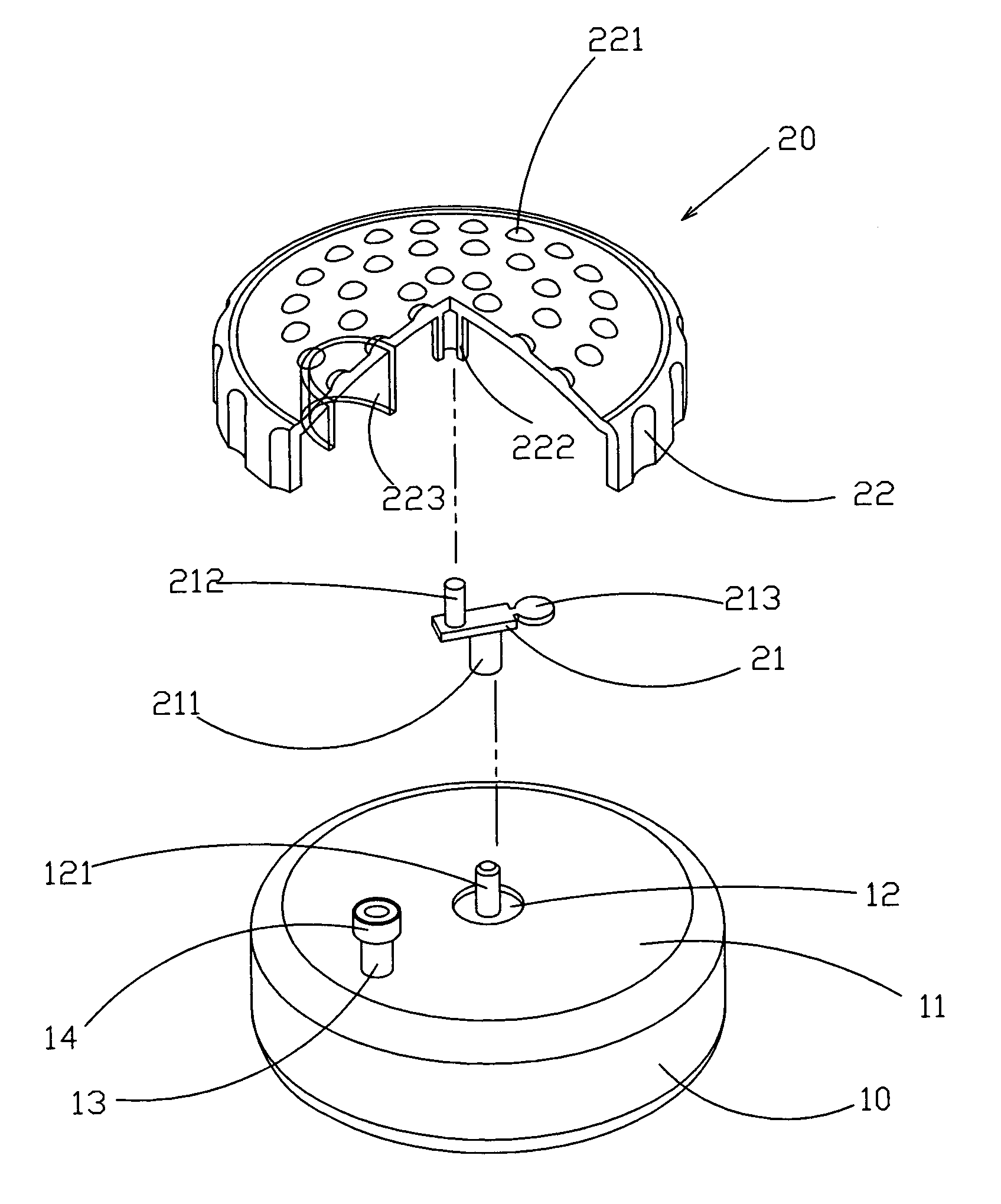 Eccentrically rotatable massaging device