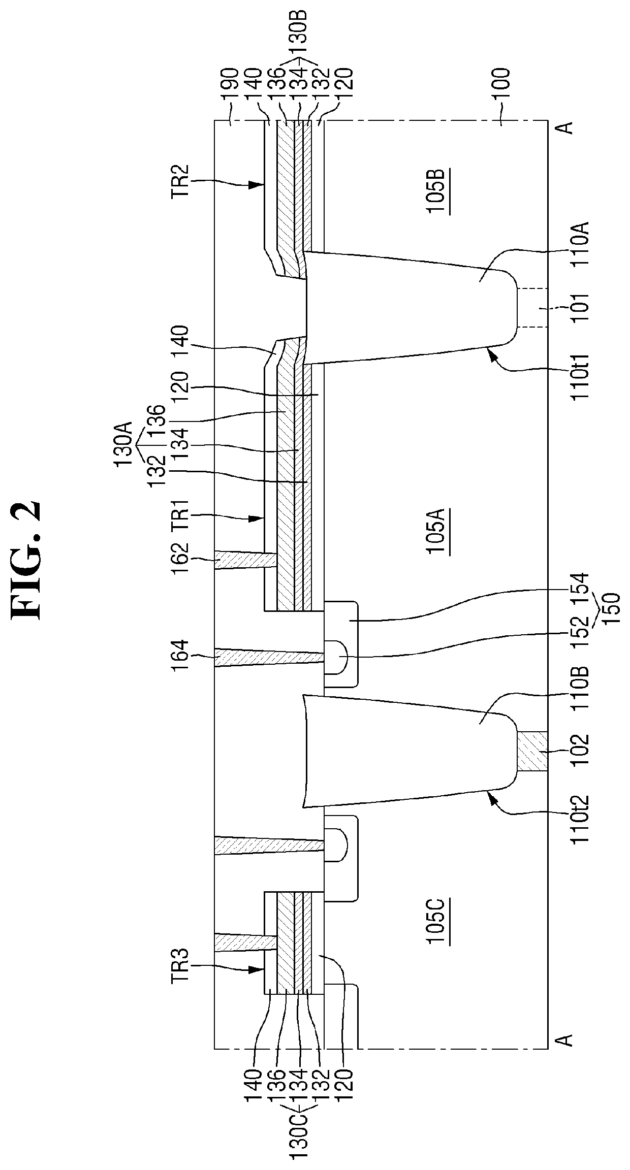 Semiconductor device, nonvolatile memory device including the same, electronic system including the same, and method for fabricating the same